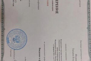 Диплом / сертификат №2 — Ильяшенко Татьяна Владимировна