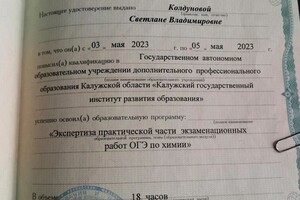 Диплом / сертификат №3 — Колдунова Светлана Владимировна