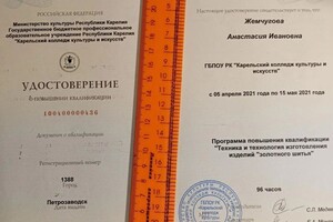 Диплом / сертификат №2 — Жемчугова Анастасия Ивановна
