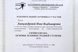 Диплом / сертификат №25 — Александрова Инна Владимировна