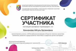 Диплом / сертификат №2 — Гареева Айгуль Хусаиновна