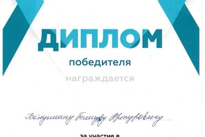 Диплом / сертификат №3 — Гайнуллин Тимур Артурович