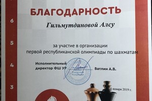 Проводила олимпиаду по шахматам в г.Ижевск — Гильмутдинова Алсу Азатовна