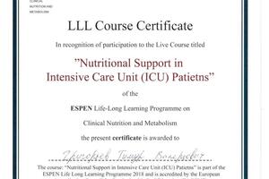 The European Society for Clinical Nutrition and Metabolism Nutritional Support in Intensive Care Unit (ICU) Patietns — Григорьев Тимур Валерьевич