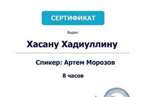 Диплом / сертификат №5 — Хадиуллин Хасан Ирекович