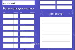 Так выглядит бланк для диагностики знаний. На нём выписываются результаты тестирования, проблемные темы, и... — Лисюков Андрей Михайлович