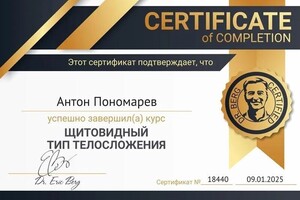 Диплом / сертификат №12 — Пономарев Антон Сергеевич