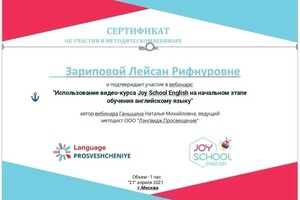 Диплом / сертификат №8 — Зарипова Лейсян Рифнуровна