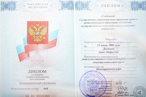 Диплом СГКПиСО (2008 г.) — Дымова Анна Андреевна