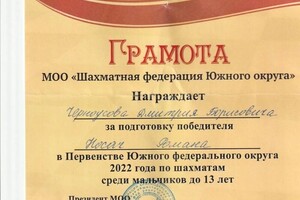 Диплом / сертификат №5 — Черноусов Дмитрий Борисович