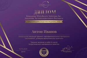 Диплом / сертификат №13 — Иванов Антон Владимирович