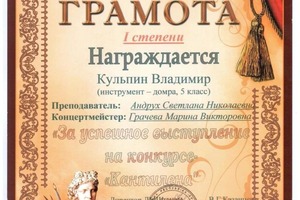 Диплом / сертификат №53 — Кульпин Владимир Владимирович