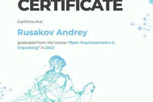 Диплом / сертификат №20 — Русаков Андрей Владимирович