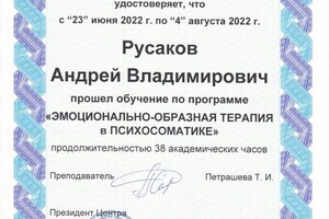 Диплом / сертификат №27 — Русаков Андрей Владимирович