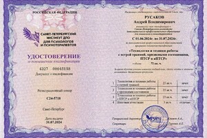 Диплом / сертификат №37 — Русаков Андрей Владимирович