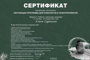 Диплом / сертификат №11 — Суракина Елена Сергеевна