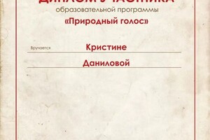 Диплом / сертификат №8 — Варлакова Кристина Александровна