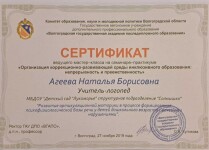 Диплом / сертификат №7 — Агеева Наталья Борисовна