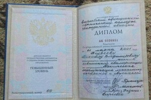 Диплом о повышенной квалификации — Агуреев Михаил Владимирович