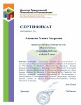 Диплом / сертификат №4 — Аккиева Алина Андреевна