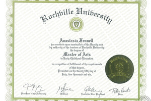 Master of Arts in Early Childhood Education, Rochville University, UK — Anastasia Fennell