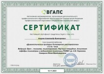 Диплом / сертификат №31 — Ануров Александр Викторович