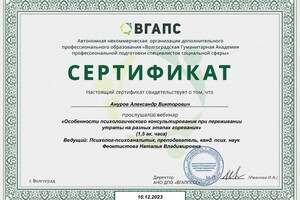 Диплом / сертификат №41 — Ануров Александр Викторович