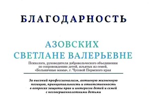 Диплом / сертификат №6 — Азовских Светлана Валерьевна