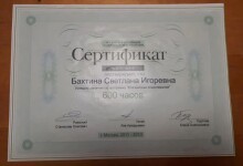 Диплом / сертификат №13 — Бахтина Светлана Игоревна