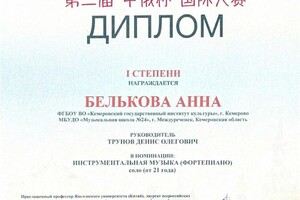 Диплом / сертификат №6 — Белькова Анна Андреевна