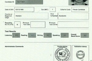 Сертификат IELTS — Билялова Гюльнара Максутовна