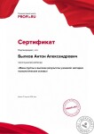 Сертификат участника вебинара — Былков Антон Александрович