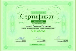 Диплом / сертификат №2 — Чернэ Евгения Игоревна