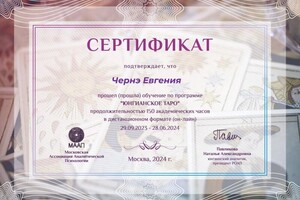 Диплом / сертификат №6 — Чернэ Евгения Игоревна