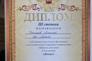 Диплом / сертификат №5 — Чистяков Вячеслав Юрьевич