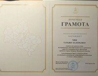 Диплом / сертификат №9 — Чиж Татьяна Валерьевна