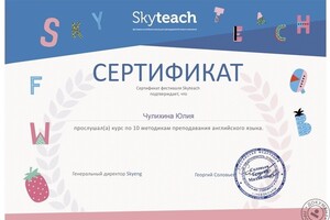 Методика преподавания английского языка — Чулихина Юлия Евгеньевна