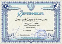 Сертификат о прохождении курса Введение в ТРИЗ — Чупахин Дмитрий Олегович