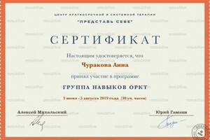 Группа навыков ОРКТ — Чуракова Анна Юрьевна