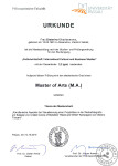 Диплом магистратуры университета Пассау — Чурбанова Екатерина Юрьевна