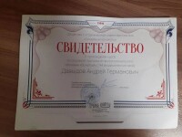 Диплом / сертификат №3 — Давыдов Андрей Германович