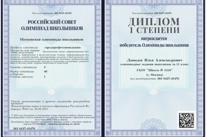 Диплом / сертификат №1 — Давыдов Илья Александрович