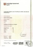 Certificate of Proficiency in English, level C2, grade A — Диас Альпака София Хесусовна