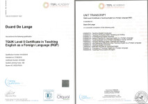 TEFL Certificate — Lange Duard De