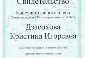 Диплом / сертификат №28 — Дзасохова Кристина Игоревна