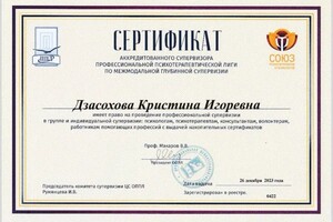 Диплом / сертификат №31 — Дзасохова Кристина Игоревна