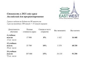 Курс Английского для программирования — EASTWEST