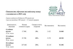 Курс Английского языка с носителем — EASTWEST