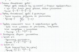 Конспект теории о дробях. — Егорова Мария Романовна