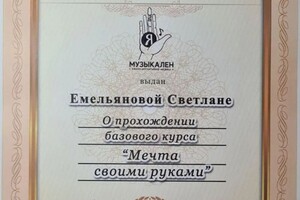 Диплом / сертификат №5 — Емельянова Светлана Геннадьевна